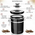 thumbnail image 4 of Mixpresso 16 Oz Stainless Steel Airtight Coffee Canister Vacuum Sealed, 4 of 9