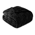 thumbnail image 4 of Exclusivo Mezcla Fleece Throw Blanket for Couch, Super Soft Warm Lightweight Checkered Pattern Blanket for All Seasons, Black, 50"x60", 4 of 7