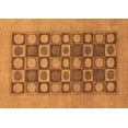 thumbnail image 1 of Ahgly Company Indoor Rectangle Checkered Brown Modern Area Rugs, 5' x 7', 1 of 4