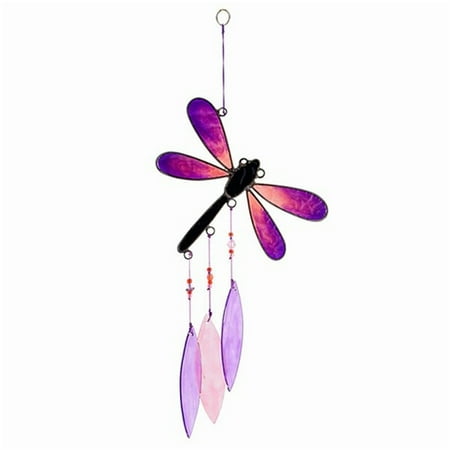 Capiz Suncatcher - The Crabby Nook Purple Dragonfly Suncatcher Sun Catcher