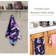 thumbnail image 2 of Purple Psychedelic Mushrooms Hand Towels 2 PCS, Fall Plants Kitchen Towel Ultra Soft and Highly Absorbent,Decorative Fingertip Face Towel for Bathroom Hotel, 28.3"x14.4", 2 of 5