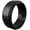 Metallic Black, variant on QALO Step Edge Men's Silicone Ring - Breathable & Durable Wedding Silicone Bands - Men Narrow Gunmetal Ring Size 09