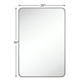 thumbnail image 6 of TEHOME Kengston Comtemporary Black Metal Framed Rectangle Bathroom Vanity Mirror 20x30'', 6 of 6