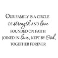 thumbnail image 2 of VWAQ Our Family is a Circle of Strength and Love Founded on Faith Joined By Love Family Wall Decals Inspirational Quotes Home Decor, 2 of 2