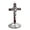 Coffee color, variant on Metal Standing Crosses Figurine with Base Metal Crosses Statue Religious Desktop Ornament Christian Decoration