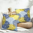 thumbnail image 6 of Set of 2 Spring Floral Throw Pillow Covers 18X18 in Yellow Navy Chrysanthemum Decorative Throw Pillows Home Decor Pillowcase Linen Square Cushion Cover for Living Room Bedroom Bed Outdoor, 6 of 6