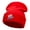 Red, variant on USA Top Hat Embroidered 12 Inch Long Knitted Beanie - Black OSFM