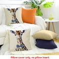 thumbnail image 4 of FCXZI Giraffe Throw Pillow Cover 100% Linen for Home Sofa Couch 20x20in, 4 of 5