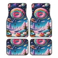 thumbnail image 1 of Honeii Colorful Donut Print Car Foot Mat Four-Piece Set - Front & Rear Universal Car Floor Mats for SUVs, Trucks, Sedans, 1 of 7