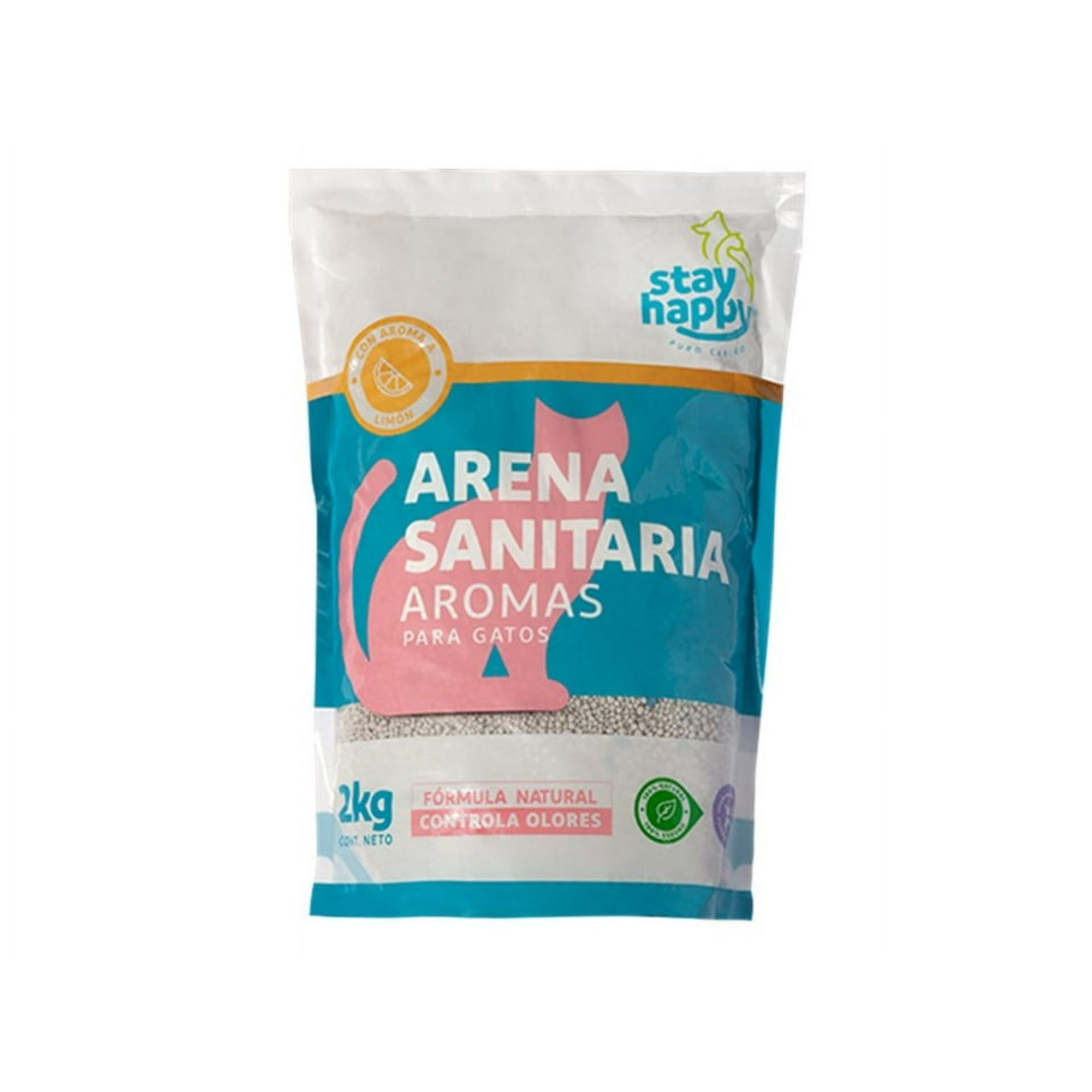 Arena Ultra Aglutinante Para Gatos 2Kg Control Olores Color Verde