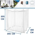thumbnail image 4 of Mosquito NET for Bed Canopy, Tent for Full, Double to Super Queen Size, Large Square Curtains, White Mosquito Netting with 2 Openings, Easy Installation, Carry Bag, Mesh 380, 4 of 5