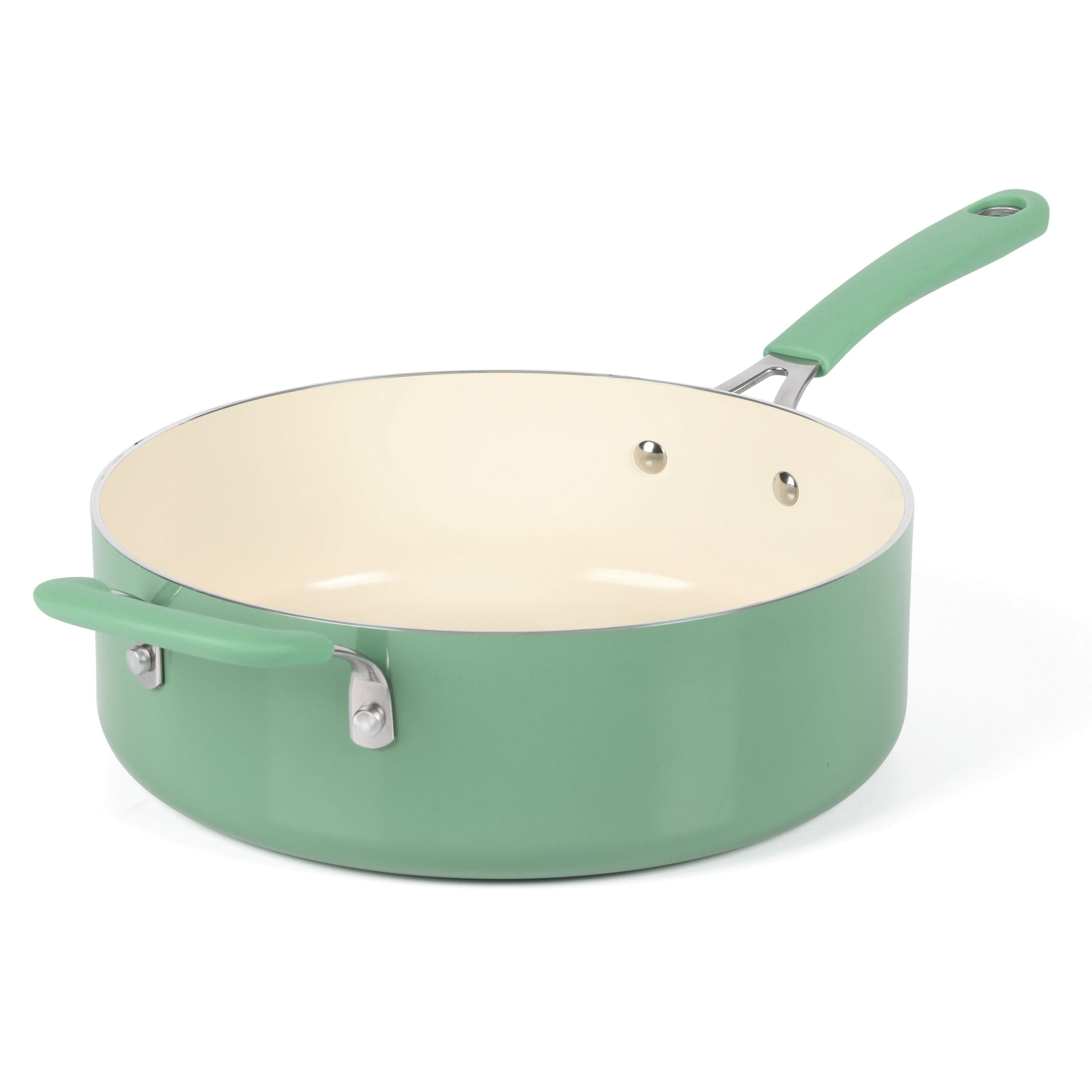 Martha Stewart Kitchen 4.5 Quart Nonstick Ceramic Saute Fry Pan with Lid