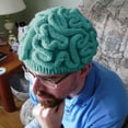 thumbnail image 2 of Hat for Women Mens Hats Solid Color Spoof Fun Brain Hat Hand Knitted Multi Color Fashionable Casual Brain Hat, 2 of 4