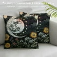 thumbnail image 3 of PRATYUS Sun and Moon Throw Pillow Covers Soft Boho Exotic Galaxy Pillow Cases Cushion Covers for Living Room Bedroom Bohemian Botanical Decorative Throw Pillowcases for Sofa Couch Chair 18x18in, 3 of 5