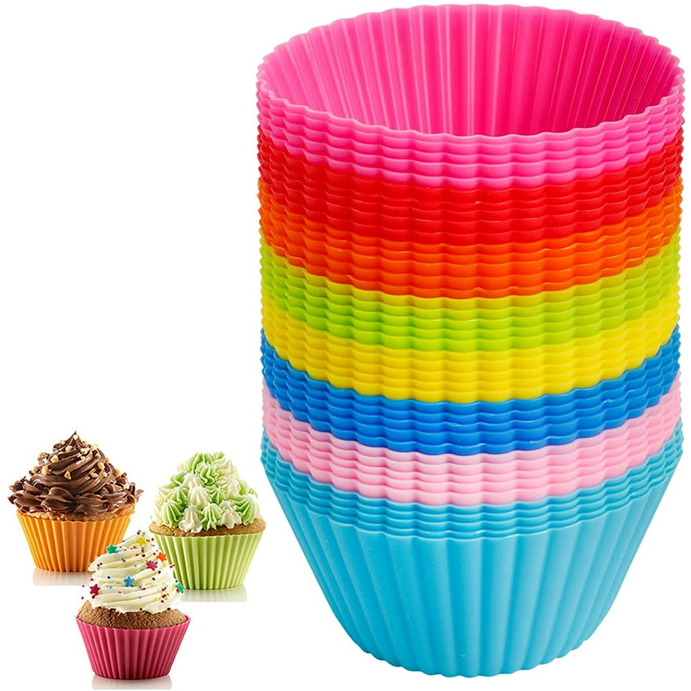 Visland Silicone Baking Cups, Resusable Cupcake Liners, 2.75 inch Non