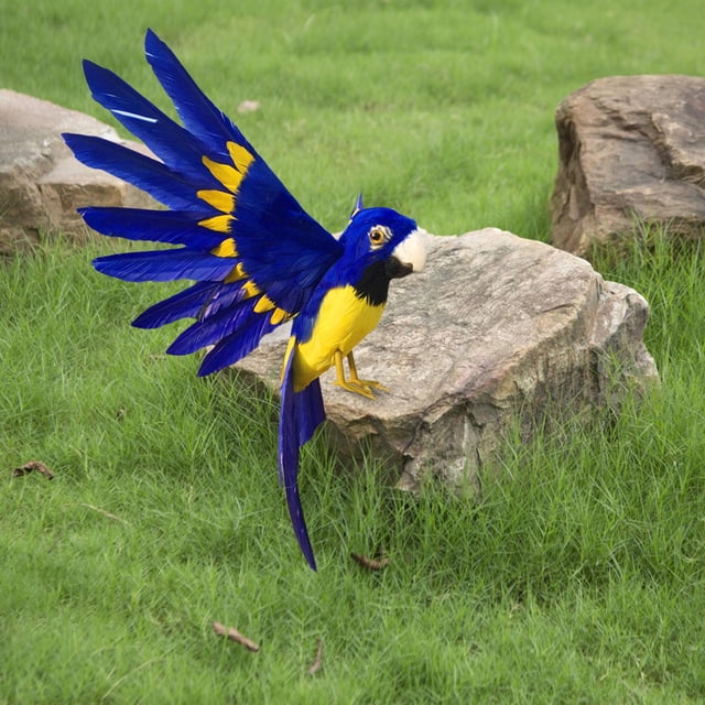Simución decorativa Loro Estatuil Loro Modelo Adorno de pájaro artificial Paisaje Artesanía Animal para césped Porche hogar y jardín , estilo A Colco Estatua de loro de simulación