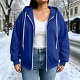 thumbnail image 2 of Virmaxy Women's Plus Size Full Zip Drawstring Hoodie Sweatshirt Long Sleeve Oversized Warm Casual Jacket with Pockets for Winter Daily Wear L-5XL, 2 of 9
