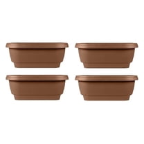 Bloem Deck Balcony Rail Planter, 24", Chocolate (Pack of 4)