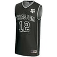 thumbnail image 2 of Unisex GameDay Greats #12 Black Texas A&M Aggies Basketball Lightweight Fashion Jersey, 2 of 4