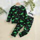 thumbnail image 5 of Odeerbi 2-8 Años Niños Pijamas Que Brillan En La Oscuridad Conjuntos Luminosos de Dinosaurio Tops de Manga Larga Pantalones Conjunto de Pijama de Dos Piezas Noctilucente Deportivo, 5 of 9