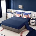 thumbnail image 3 of Erosebridal Initial Alphabet R 7 Pieces Bedding Comforter Set,Ice Cream Baseball Kids Full Bedding Set For Ball Games Lover,Reversible navy blue, 3 of 7