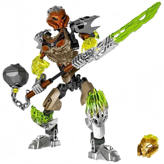Collectible Bionicle Pohatu Uniter of Stone Building Kit, Poseable Stone Warrior Mecha, Building Blocks Action Figure