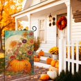 thumbnail image 2 of Fall Pumpkin Garden Flag 12x18 Vertical Double Sided Autumn Sunflower Thanksgiving Holiday Outside Decorations Burlap Yard Flag BW470, 2 of 6
