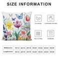 thumbnail image 6 of Acheng 2 Pack Waterproof Spring Floral Pillow Covers Pink Tulip Flower Lavender Butterfly Throw Pillow Covers Outdoor Spring Summer Farmhouse Decorations Cushion Case Double Sided White, 6 of 6