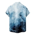 thumbnail image 5 of MDUKONU Men's Button Down Shirt Short Sleeve Soft Work Wear Blue L, 5 of 5