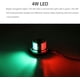 thumbnail image 2 of ER Luces de navegación LED marinas de 12 V, lámpara de navegación marina impermeable, luces de proa para barcos marinos con LED rojo y verde para barcos, pontones, yates [casco de acero inoxidable] Rojo Verde, 2 of 5