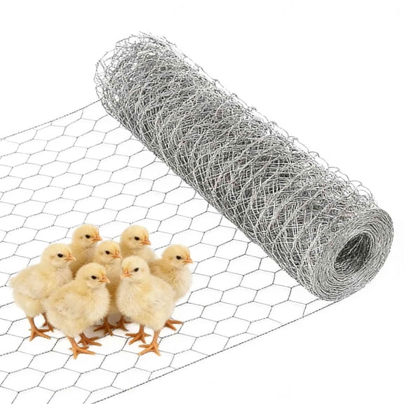 Chicken Wire Mesh,Poultry Wire Netting,1" Hole Size Hexagonal Galvanized Chicken Wire Mesh Fencing,Outdoor Anti-Rust Garden Animal Barrier Fence for Chicken Coop Barrier Rabbit Cage(13.7"×118")