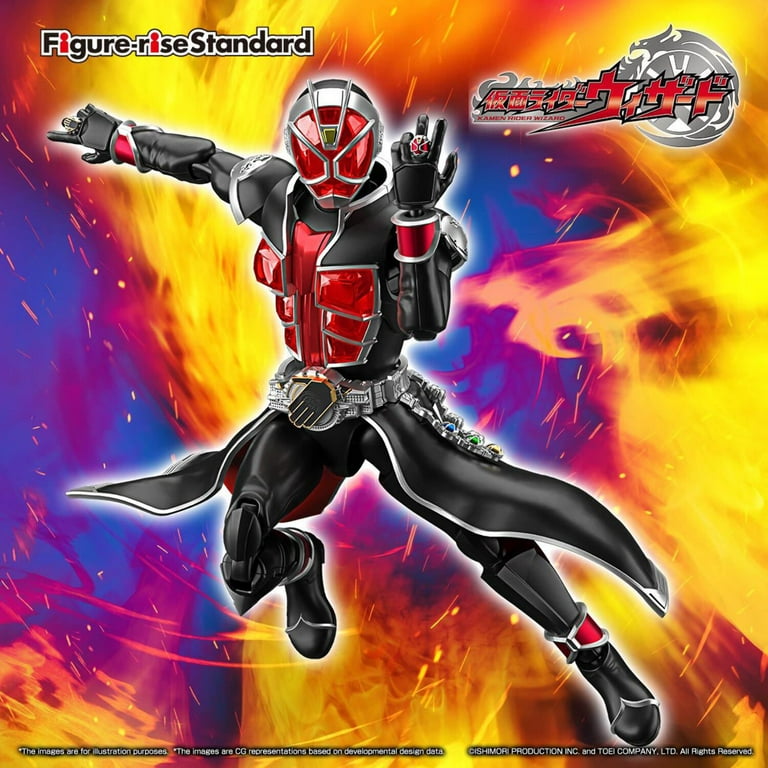 特撮 BANDAI KAMEN RIDER WIZARD FLAME STYLE Kamen Rider Wizard Flame Figure-rise Standard Model Kit