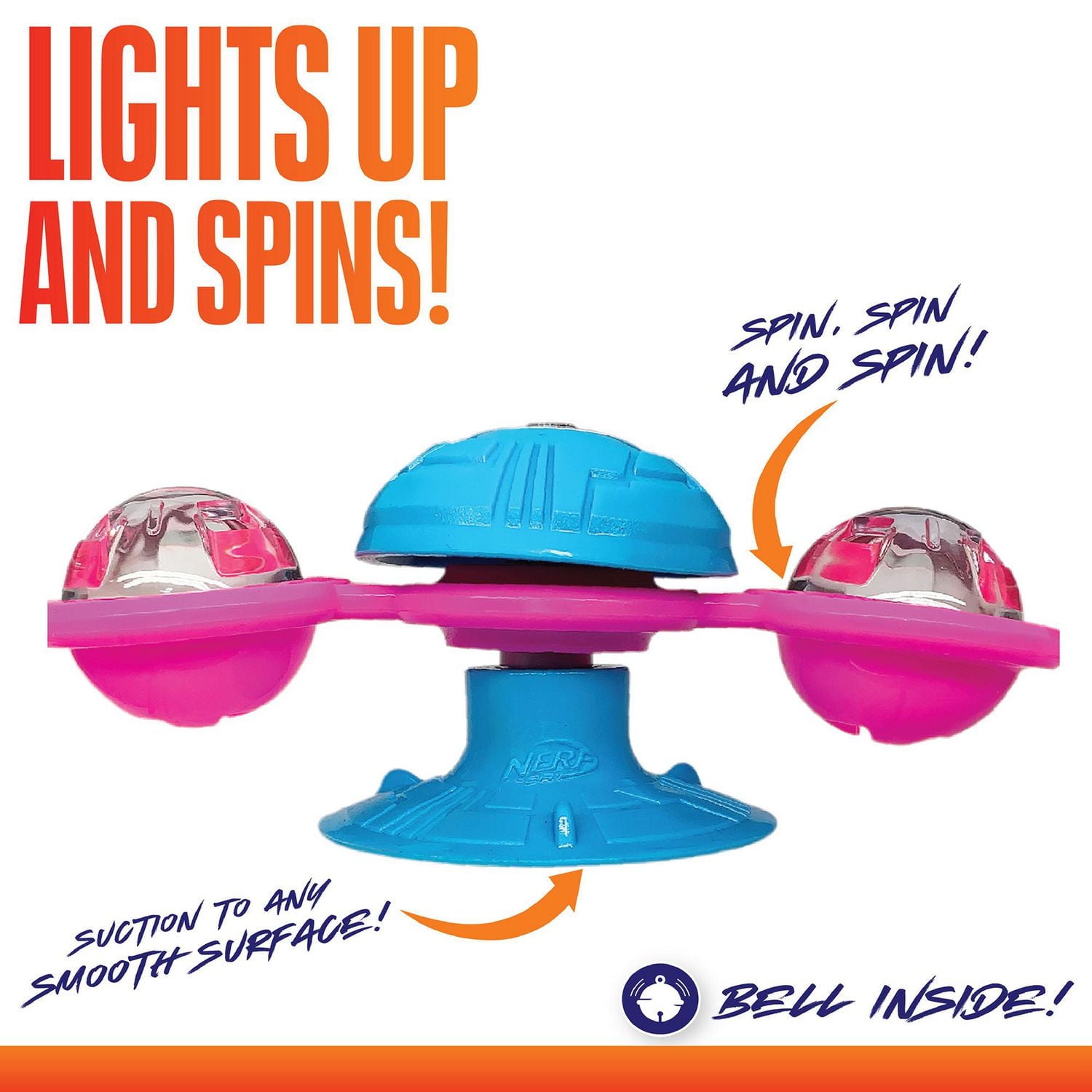 NERF TPR 360° Rattle Spinner with Bell Cat Toy