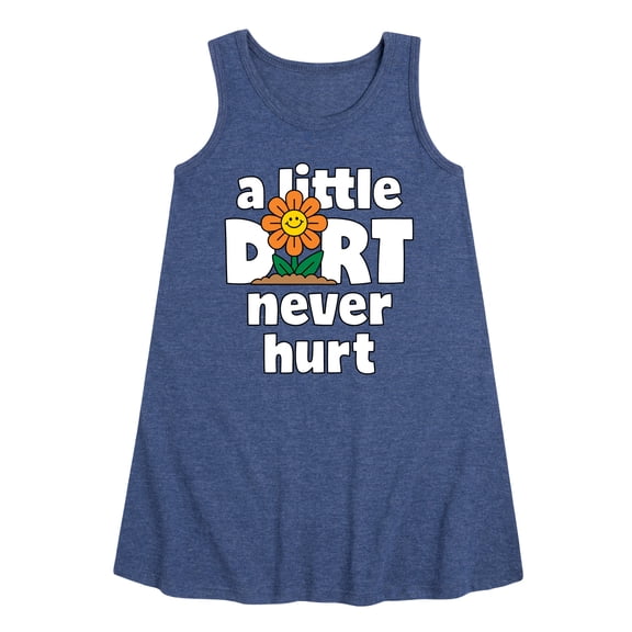 Instant Message - A Little Dirt Never Hurt - Toddler and Youth Girls A-line Dress