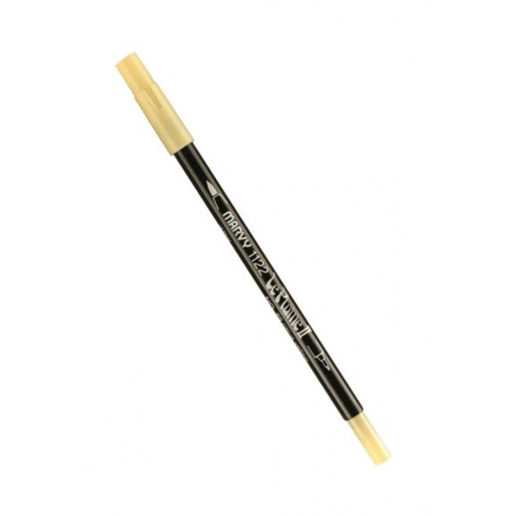 Uchida 1122-C-69 Marvy Extra Fine Tip Le Plume II Double Ender Marker Pen, Citrus Yellow