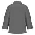 thumbnail image 4 of Pxiakgy Women's Summer Linen Shirts Henley Tops Oversized Tshirts Vintage Vacation Tees Lightweight Shirt Casual Blouses Roll Up Sleeve Shirt 3/4 Length Sleeve Womens Tops Gauze Shirts Tunics Top XL, 4 of 7