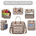 thumbnail image 2 of Brown Footballs and Bows Pattern Womens Lunch Box for Work,Insulated Large Lunch Bag for Tween and Teen,Loncheras Para Mujer,Leakproof Adult Lunch Bag for Work,Beach,Travel,Picnic,Camping, 2 of 7