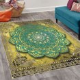 thumbnail image 2 of Ethnic Decorative Rug, Mystic Mandala Culture Karma Calmness and Harmony Boho Design, Quality Carpet for Bedroom Dorm and Living Room, 6 Sizes, Turquoise Beige, by Ambesonne, 2 of 4