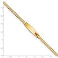 thumbnail image 3 of 14K Yellow Gold bracelet Medical Curb Alert Red 8 in mm 3.5, 3 of 3