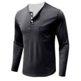 thumbnail image 5 of LNWUY (S-5XL) Big and Tall Mens Casual Long Sleeve Henley Shirts Fashion Solid Color Button T Shirts with Pocket Gray L, 5 of 6