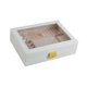 thumbnail image 4 of Caja de exhibición para guardar joyas de cuero sintético multiusos para pulseras y anillos. Elegante. Blanco, 4 of 9
