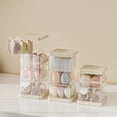 thumbnail image 2 of opvise Transparent Cosmetic Storage Box Breathable Moisture-Proof U-shaped Rotatable Organizer Multi-layer Beauty Egg Storage Shelf Four Layer White, 2 of 8
