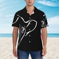 thumbnail image 2 of Honeii French Bulldog Print Men’s Hawaiian Shirt,Classic Button-Down Short Sleeve Shirt, for Beach, Vacation, and Outdoor Activities,Small, 2 of 7