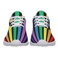 thumbnail image 3 of Unisex Rainbow Sneakers, LGBT Shoes for Men Women Lightweight Breathable Running Shoes White Size 7.5, 3 of 7