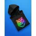 thumbnail image 3 of Multicolor Fire Tiger Head Hoodie Men -Image by Shutterstock, Male Small, 3 of 4