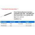 thumbnail image 2 of Power Steering Reservoir Line Hose - Compatible with 1998 - 1999 BMW 323i Base Convertible 2.5L 6-Cylinder M52, 2 of 2
