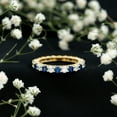thumbnail image 6 of Rosec Jewels Full Eternity Ring with Lab Created Blue Sapphire and Moissanite for Women (AAAA Grade Sapphire) - Ready to Gift, 18K Yellow Gold, US 10.00, 6 of 9
