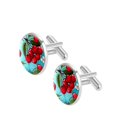 thumbnail image 2 of Cherry Formal Shirt Cufflink Set for Men, Made of Stainless Steel, for Business Attire, 2 of 6