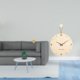 thumbnail image 2 of Escultura de tortuga marina,Estatua de calabaza de latón de 7 cm para escritorio,adorno Feng Shui,Reloj de pared,Reloj de pared decorativo para sala de estar,silencioso,Reloj de pared de, 2 of 8