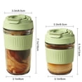 thumbnail image 6 of Queroig Portable Glass Tumbler with Silicone Straw 350/500ml Leakproof Reusable Coffee Mug for Office School Glass Drinking Vessel for Hot Cold Drinks, 6 of 6